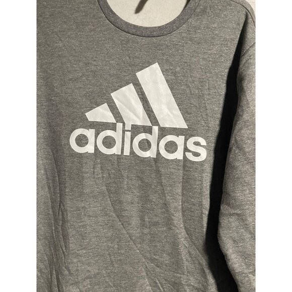 Adidas Golf Logo Crewneck Sweatshirt Mens XL Gray Cotton Blend Casual Pullover - Picture 3 of 6